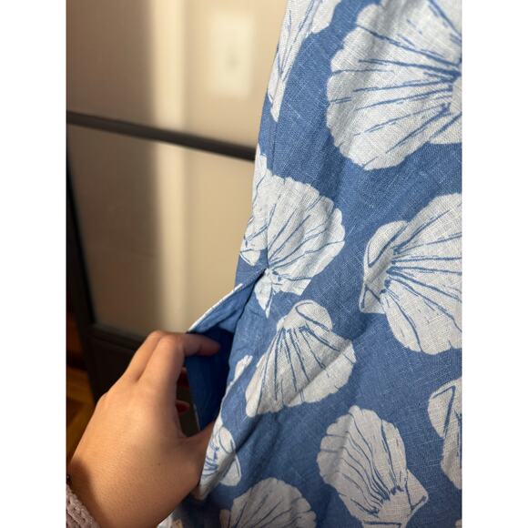 Abercrombie & Fitch Blue Shell Print Mini Dress Summer Beach Sleeveless Size XL - Picture 4 of 8